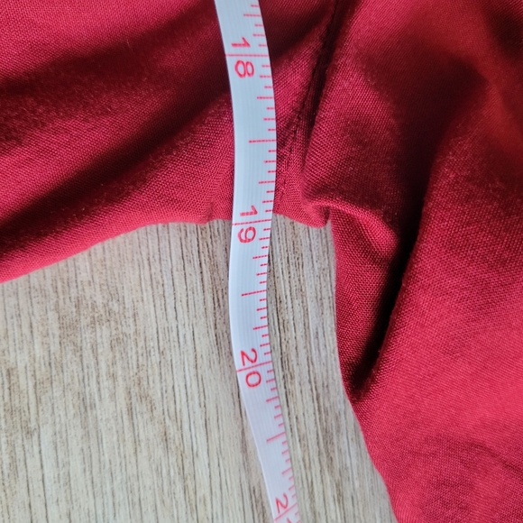 New York & Company Rayon Cotton Romantic Crimson Lace Elegant Blouse Size Medium - Picture 6 of 11